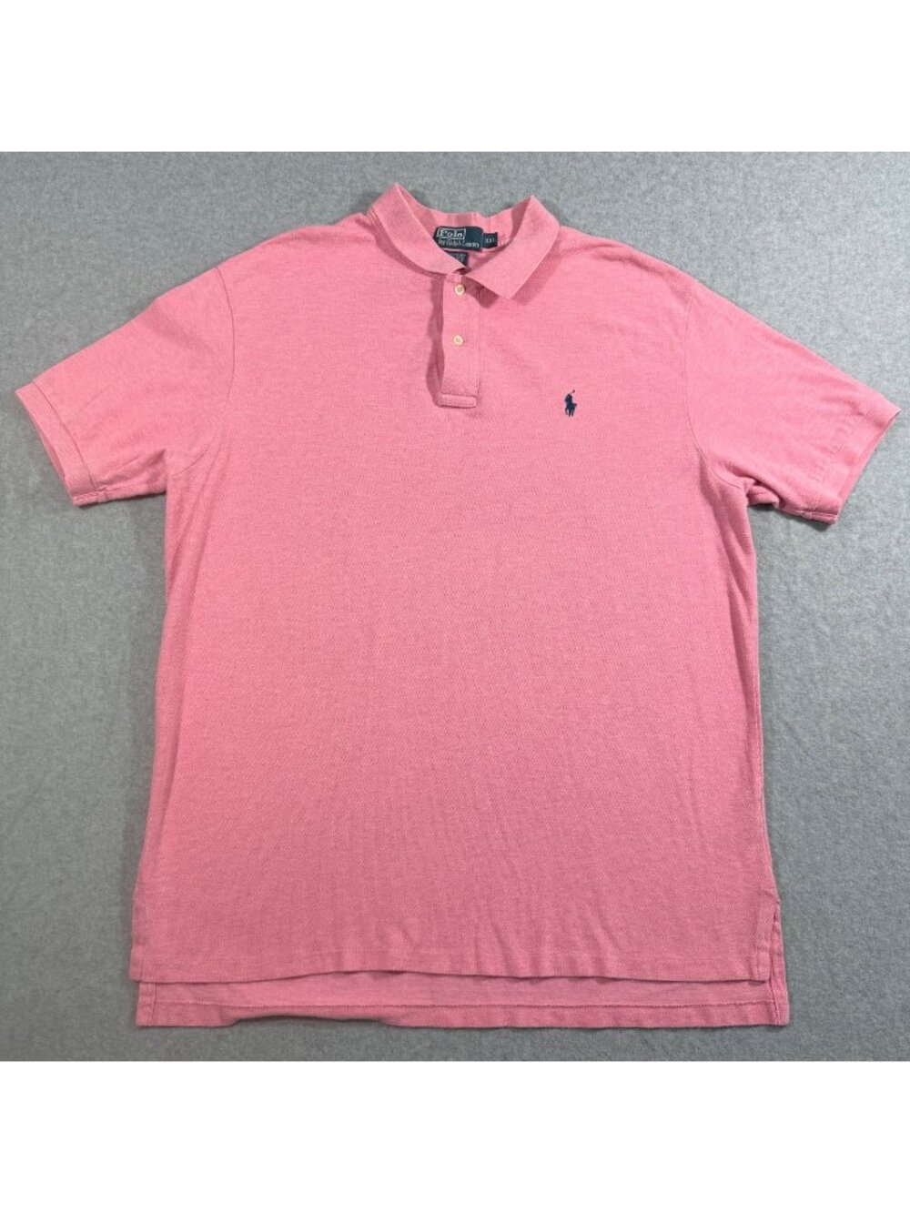 Polo Ralph Lauren Mens XXL Pink Short Sleeve Polo Shirt Classic Fit Cotton